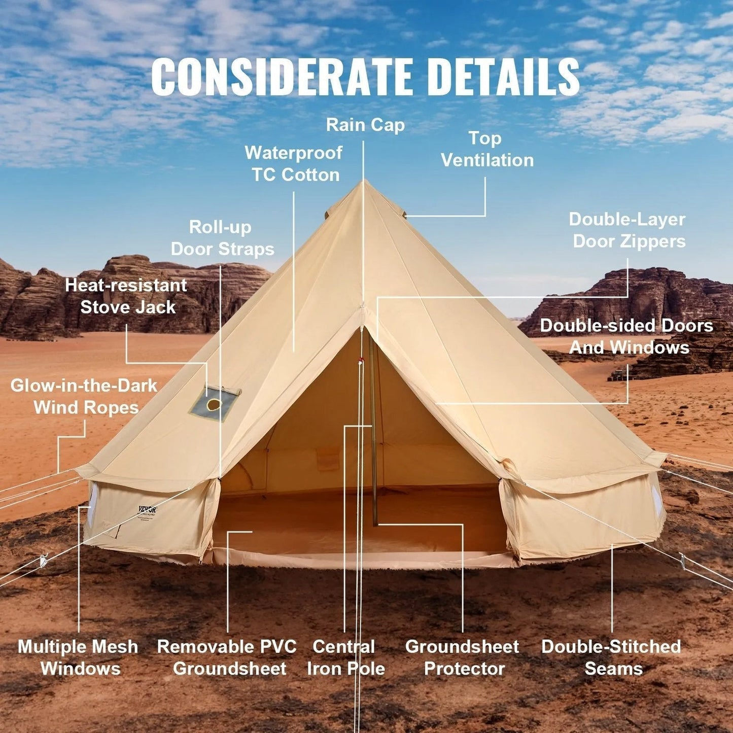 VEVOR Canvas Bell Tent