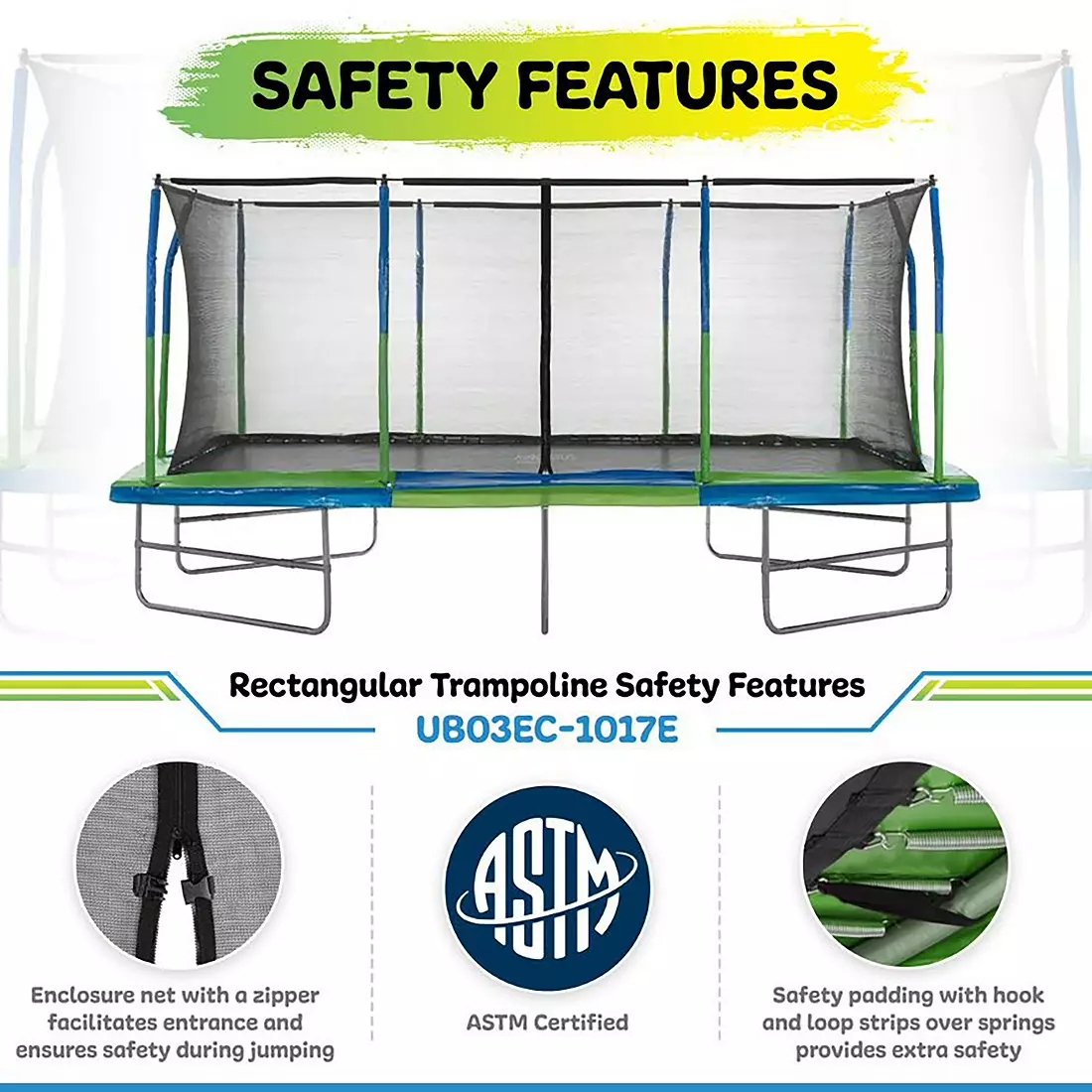 Upper Bounce Mega Trampoline 10′ X 17′