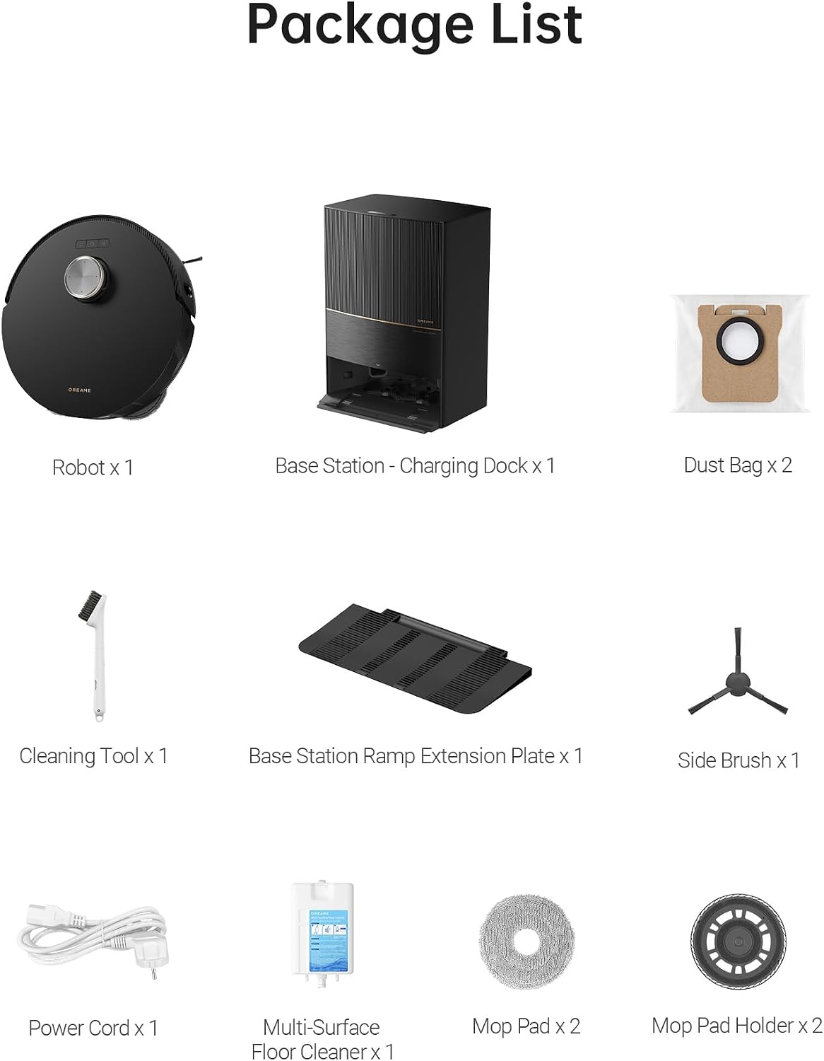 DREAME L30 Ultra Robot Vacuum Cleaner, 57.8°C Hot Water Mop Self-Cleaning, Mop Self-Drying, Mop Extend, Lifting, Refilling, Auto Empty, 7300Pa Suction Power, AI Action and 3D Navigation
