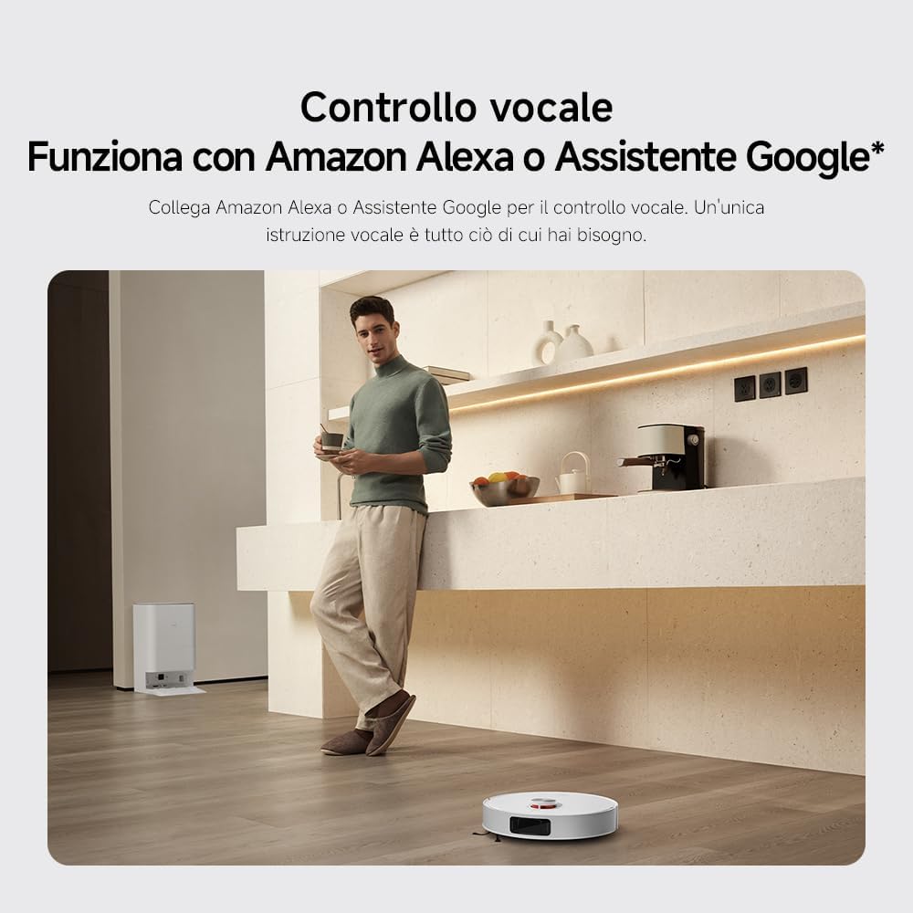 XIAOMI Robot Vacuum X20 Pro – Smart 2-in-1 Vacuum & Mop with Auto-Empty Dock, AI Obstacle Avoidance, 8000Pa Suction, LDS Laser Navigation, App & Voice Control, UK Version – White