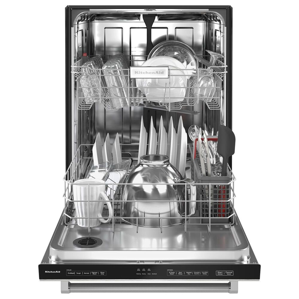 KitchenAid 24″ Fully-Integrated Built-In Dishwasher with 30 Total Wash Jets in PrintShield Stainless Steel