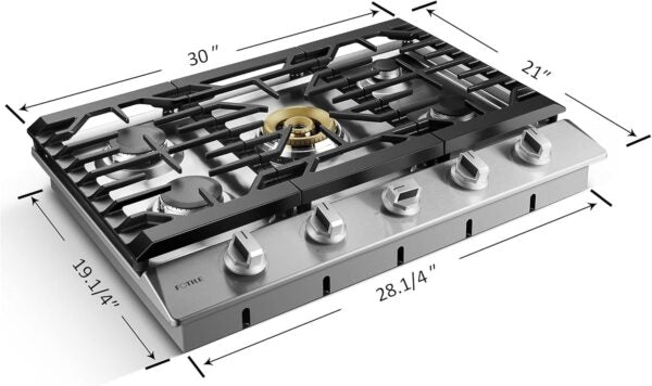 Fotile 30″ Tri-Ring Gas Cooktop GLS30501