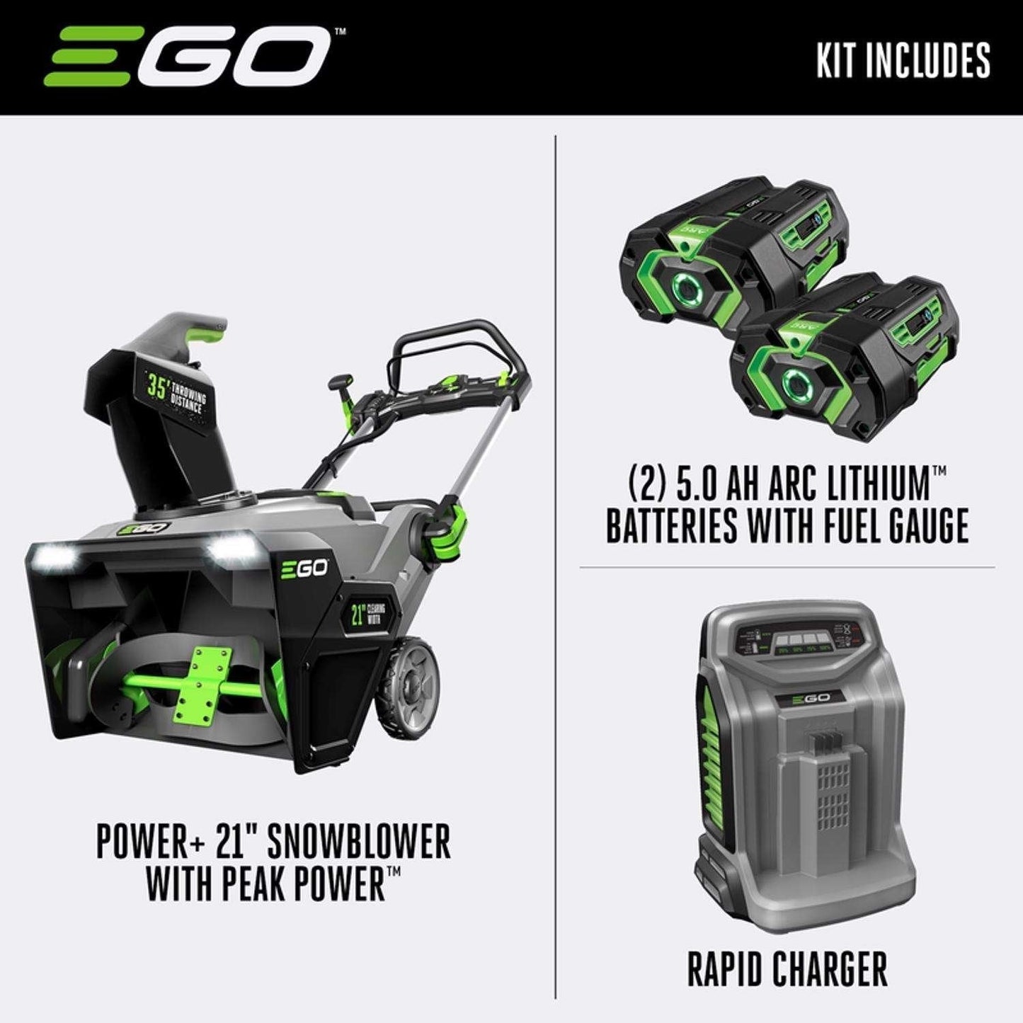EGO SNT2102 21″ Cordless Snow Blower Kit