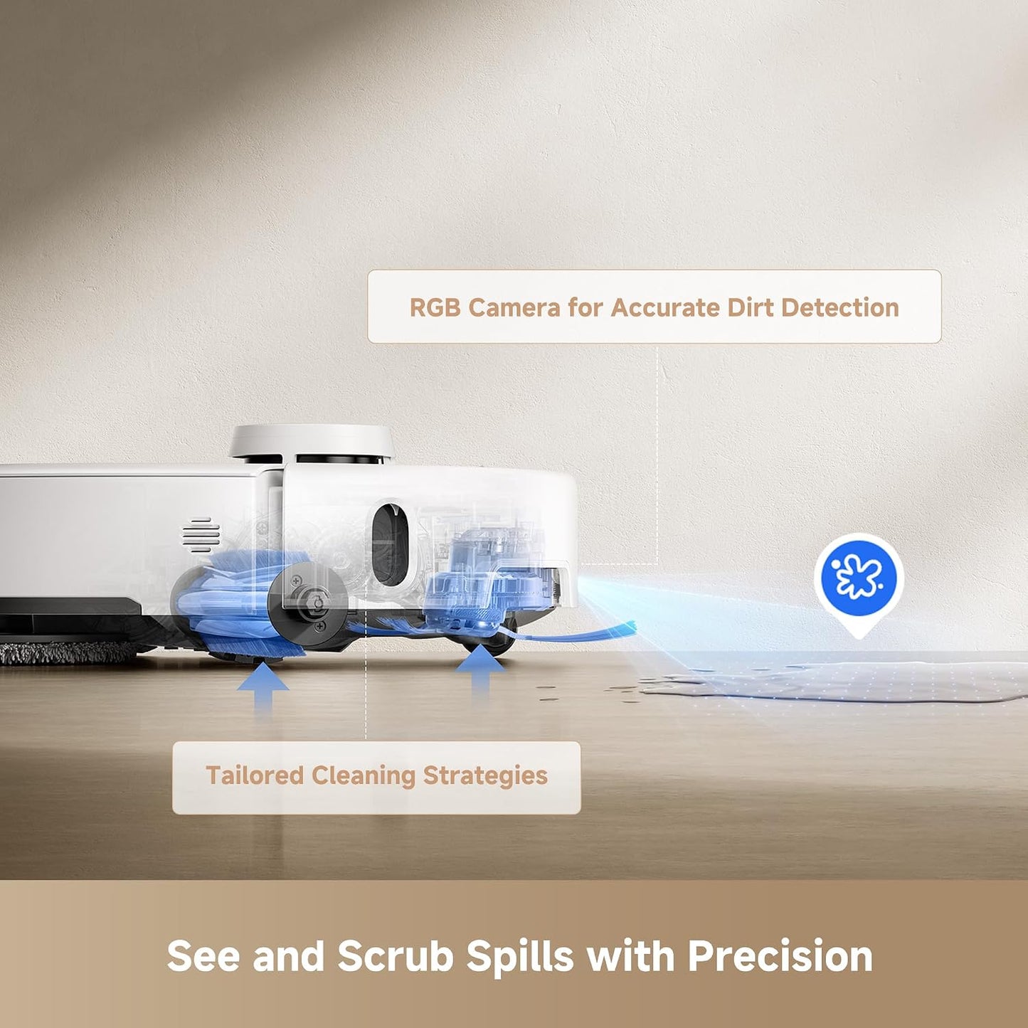 MOVA P50 Pro Ultra Robot Vacuum with 19000Pa Suction, White