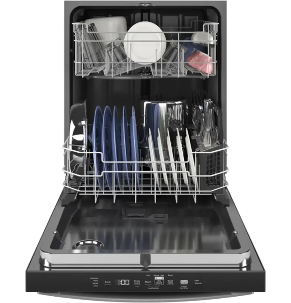 GE – 24″ Top Control Built-In Hybrid Tub Dishwasher with Dry Boost – Stainless Steel
