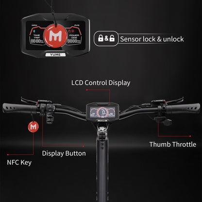 M YUME SCOOTER Hawk Dual Motor Electric Scooters for Adults 2400W 43MPH 43Miles Long Rang E-Scooter
