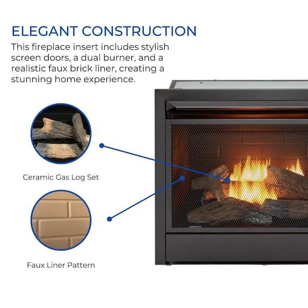 Duluth Forge Dual Fuel Ventless Gas Fireplace Insert