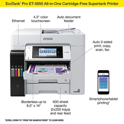 Epson EcoTank Pro ET-5850 Color Laser