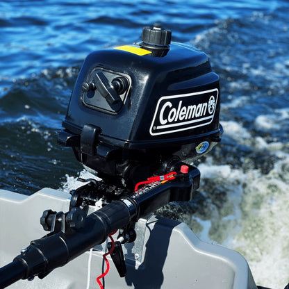 Coleman Powersports 5 HP 4 Stroke Outboard Boat Motor with Easy Pull Start F5BMS