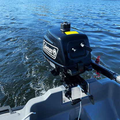 Coleman Powersports 5 HP 4 Stroke Outboard Boat Motor with Easy Pull Start F5BMS