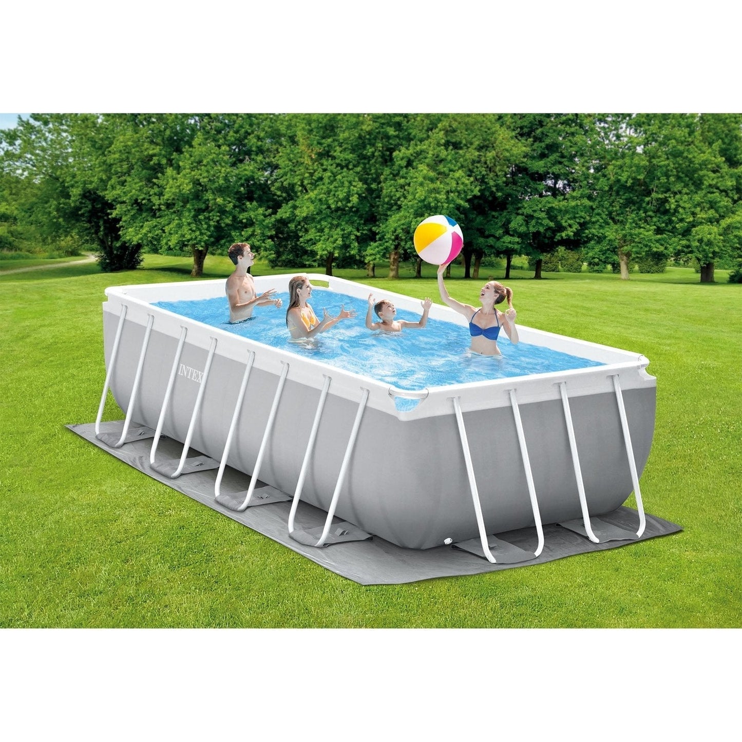 Intex 16Ft X 8Ft X 42In Prism Frame Rectangular Pool Set