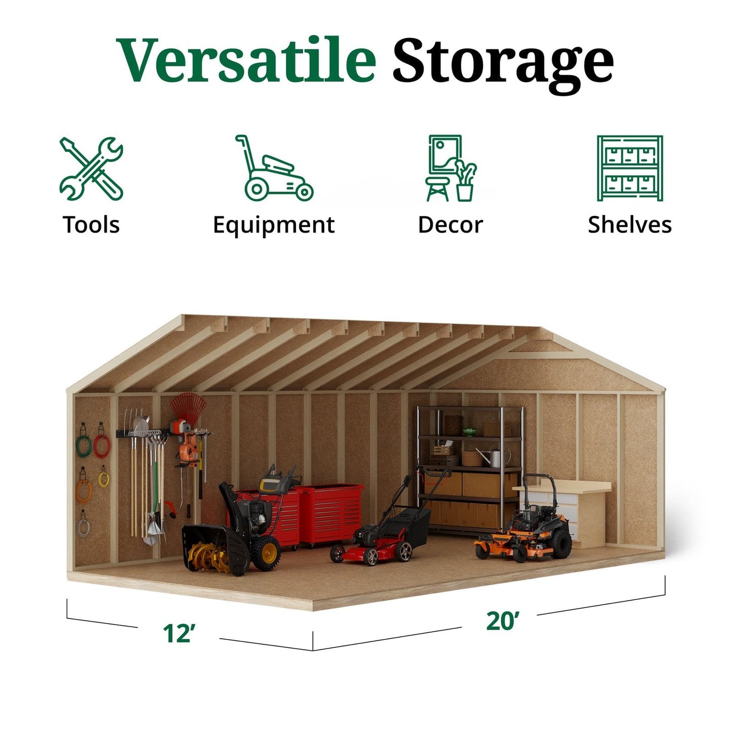 Little Cottage Co Value Gable Wood Shed Kit