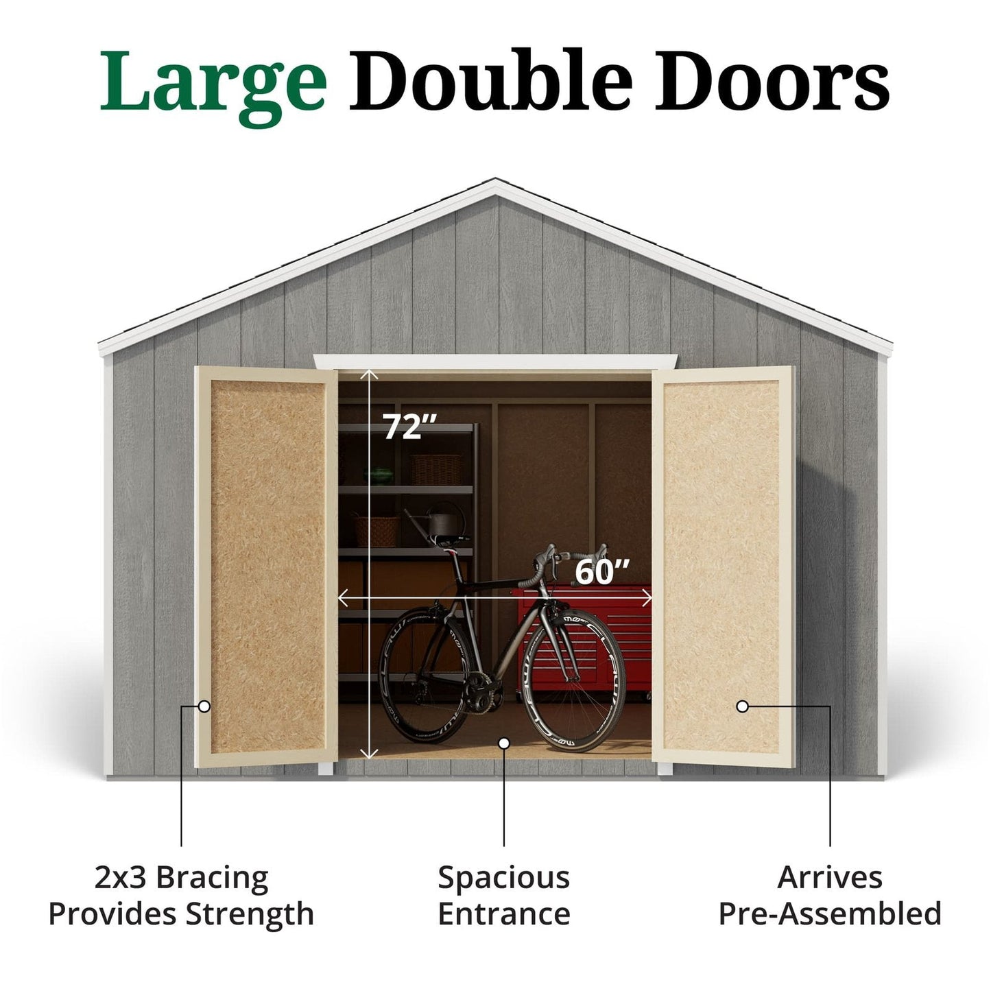 Little Cottage Co Value Gable Wood Shed Kit