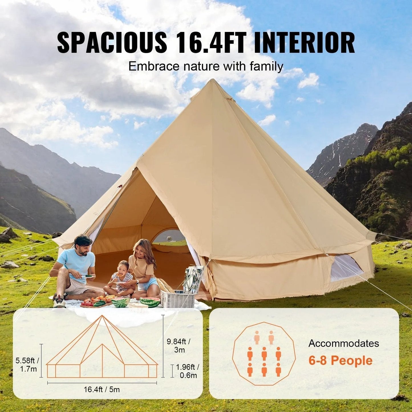 VEVOR Canvas Bell Tent