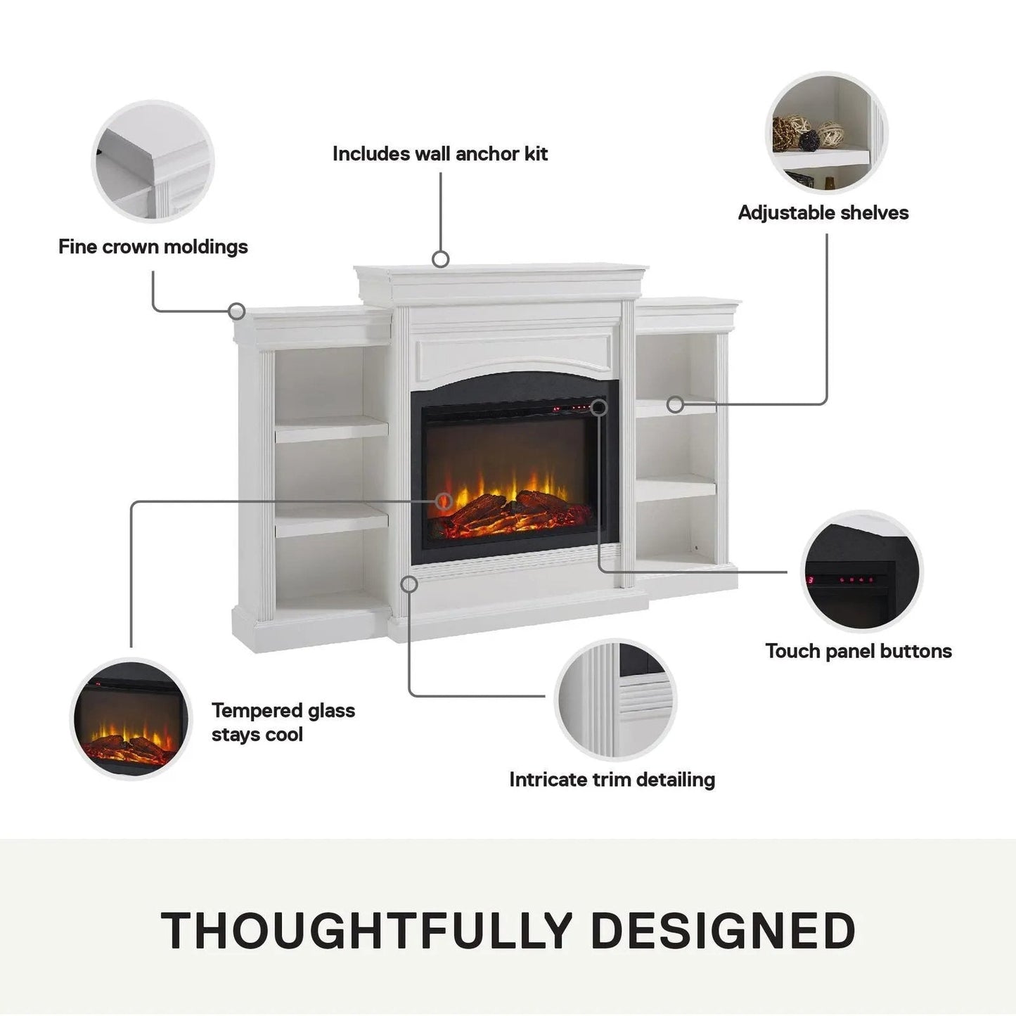 Ameriwood Home Lamont Mantel Fireplace