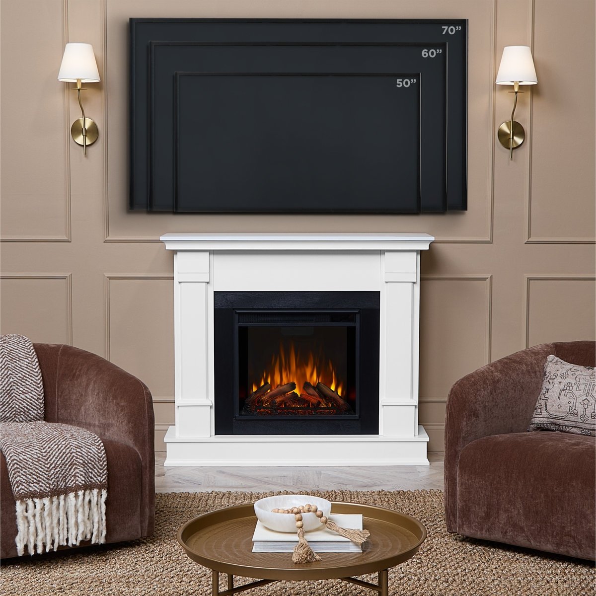 Real Flame 48″ Silverton Electric Fireplace