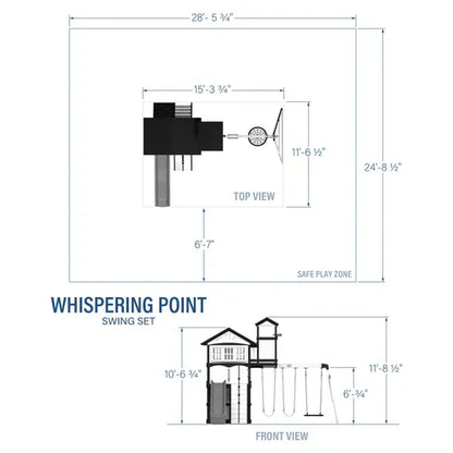 Whispering Point Outdoor Wooden Swing Set with Shipping & Assembly Included