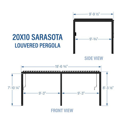 Backyard Discovery Sarasota Louvered Pergola