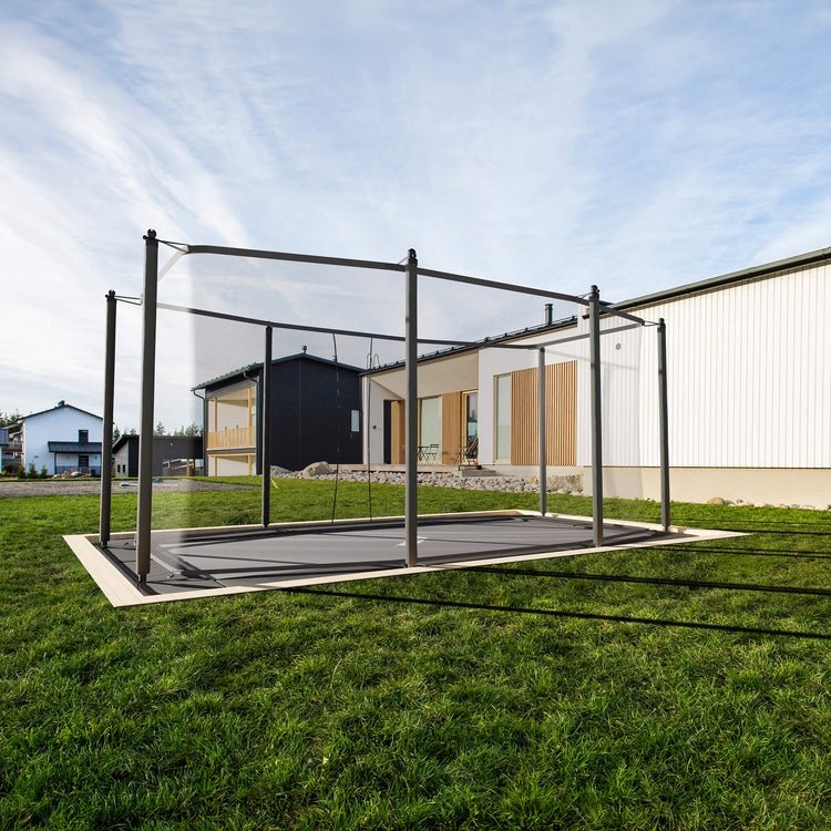 Acon 13 HD Rectangular Trampoline with Net and Ladder
