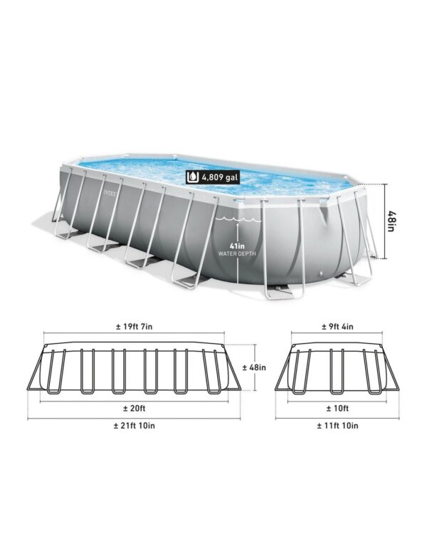 Prism Frame™ 20′ x 10′ x 48″ Oval Above Ground Pool Set