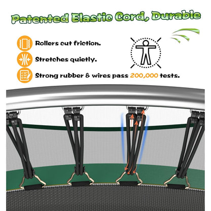 SkyBound 6ft outdoor Trampoline without springs, toddler springless trampoline with net for Kids and Adults, springless Trampoline with Enclosure for Backyard Indoor and Outdoor