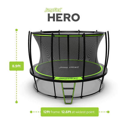 JumpFlex Hero Round Outdoor Backyard Trampoline