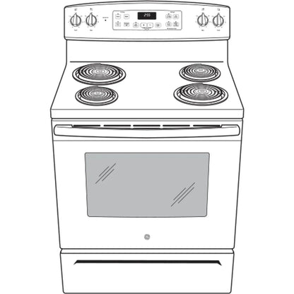 GE 30″ Freestanding Electric Range JB256DMBB