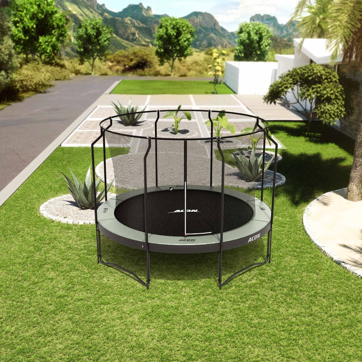 Acon Air 12ft Round Trampoline with Premium Net and Ladder
