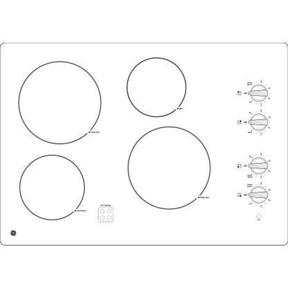 GE 30″ Built-In Knob Control Electric Cooktop JP3030DWBB