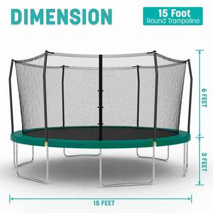 Skywalker 15′ Rectangle Trampoline with Enclosure