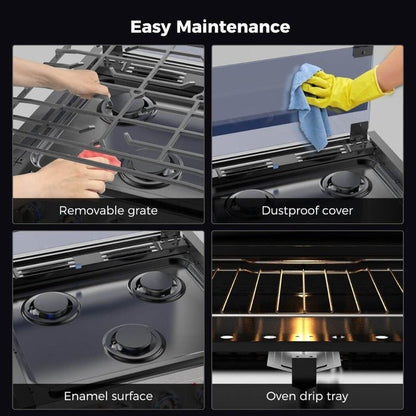Camplux 17″ RV Oven with 3 Burners Cooktop