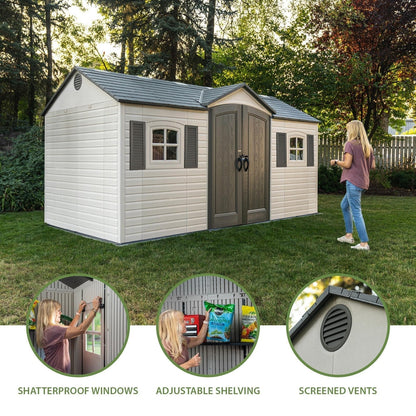 Lifetime 15′ x 8′ Outdoor Storage Shed