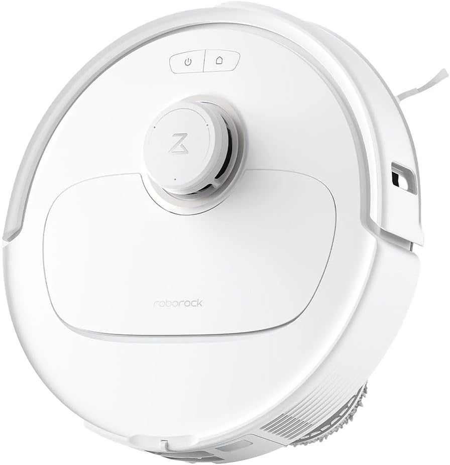 Roborock Q Revo MaxV Robot Vacuum, 7000Pa Suction, Auto Tank Refilling, Auto Dust Emptying, Double Spinning Mop, Reactive Tech Obstacle Avoidance, White