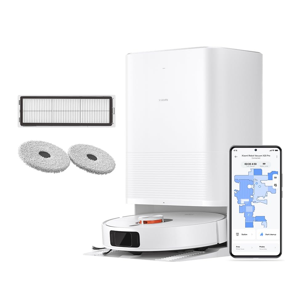 XIAOMI 5 Robot Vacumm Cleaner with Mop, 20000 Pa, Lifting dToF Navigation