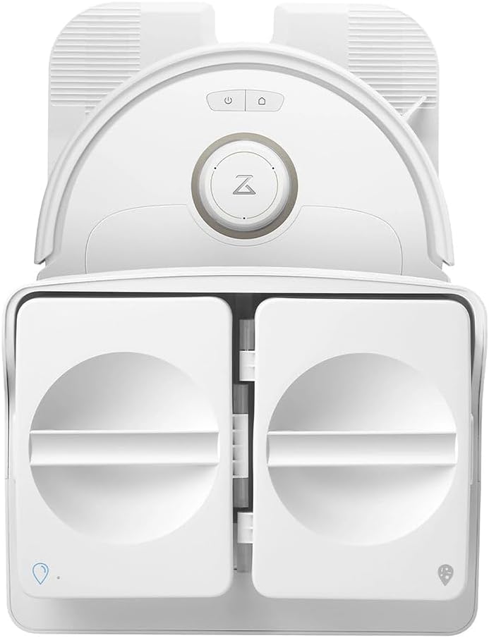 Roborock Q Revo MaxV Robot Vacuum, 7000Pa Suction, Auto Tank Refilling, Auto Dust Emptying, Double Spinning Mop, Reactive Tech Obstacle Avoidance, White
