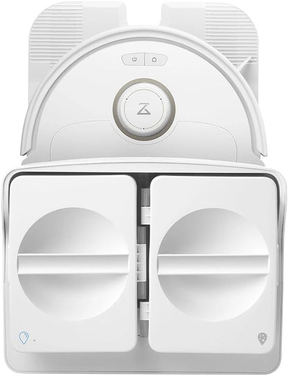 Roborock Q Revo MaxV Robot Vacuum, 7000Pa Suction, Auto Tank Refilling, Auto Dust Emptying, Double Spinning Mop, Reactive Tech Obstacle Avoidance, White