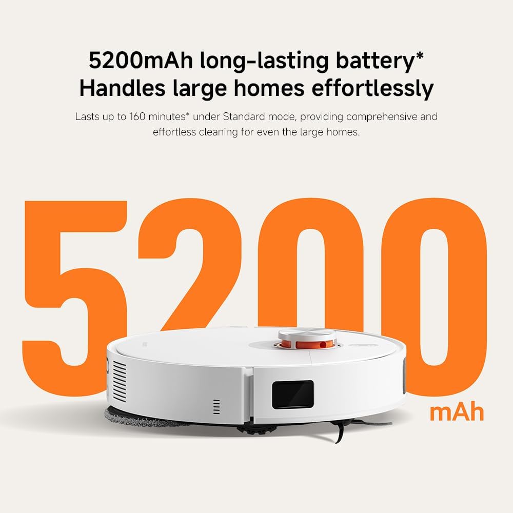 XIAOMI Robot Vacuum X20 Pro – Smart 2-in-1 Vacuum & Mop with Auto-Empty Dock, AI Obstacle Avoidance, 8000Pa Suction, LDS Laser Navigation, App & Voice Control, UK Version – White