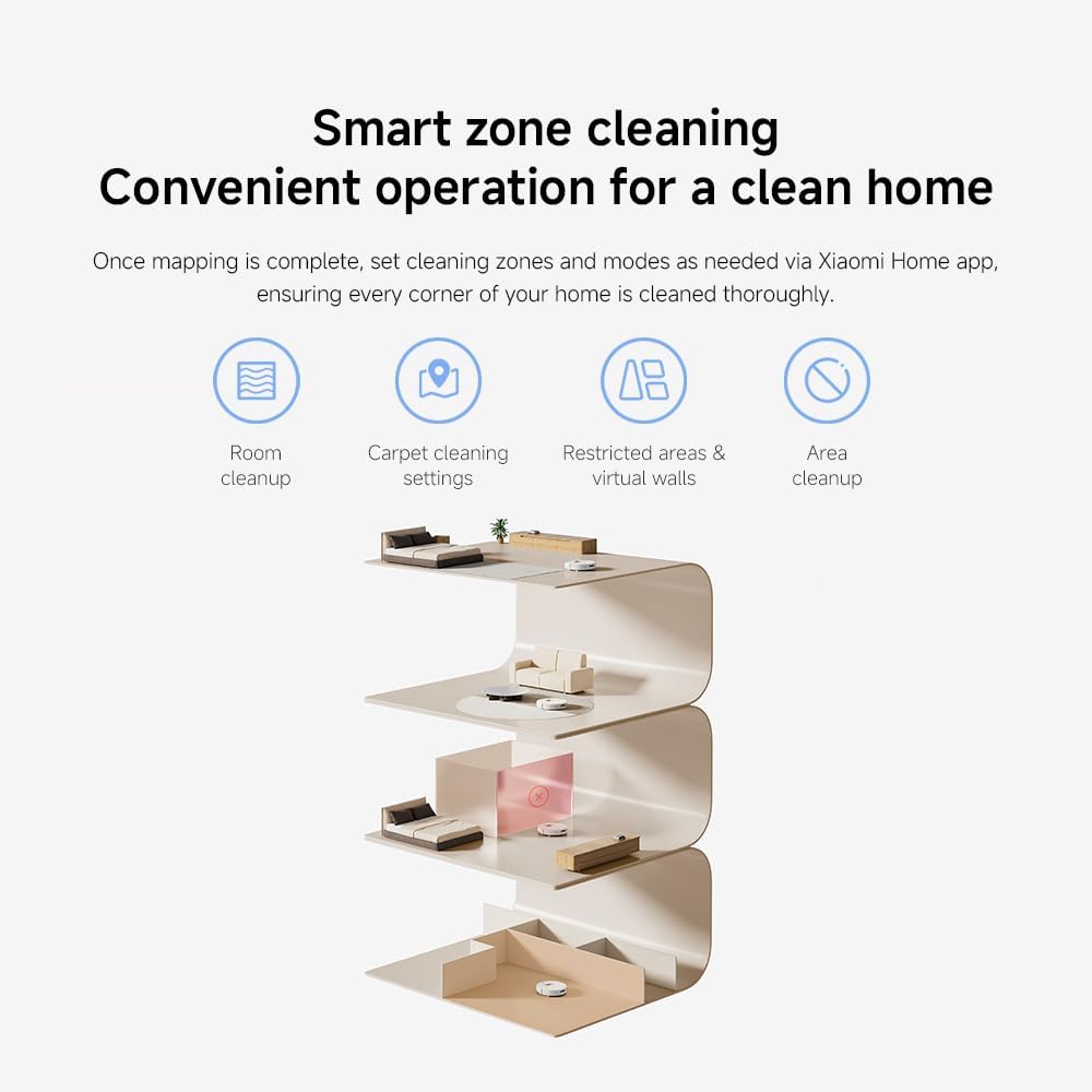 XIAOMI H40 Robot Vacuum Cleaner with Self Empty Station, 10000 Pa Suction