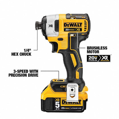DEWALT Cordless Tool Combination Kit: 6 Tools, 20 V DC Volt, Battery Included, 20V MAX* XR®, 31AC52