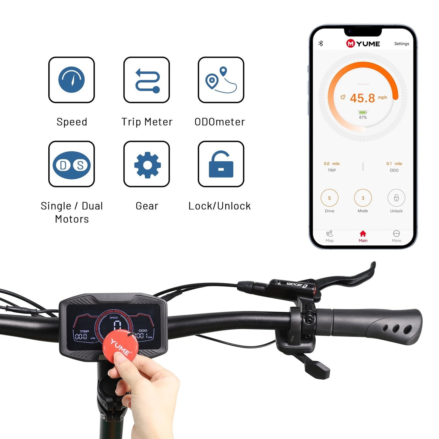 M YUME SCOOTER Y11+ Dual Motors 6000W 50 Miles Long Range and 50 mph Fastest Electric Scooter for Adults