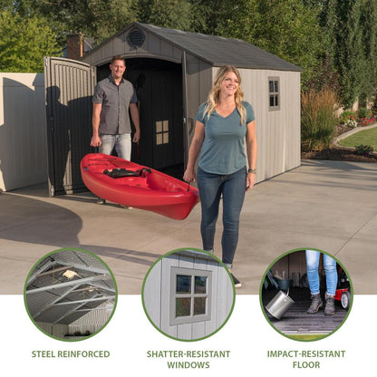 Lifetime 8 Ft. X 12.5 Ft. Outdoor Storage Shed – 60305