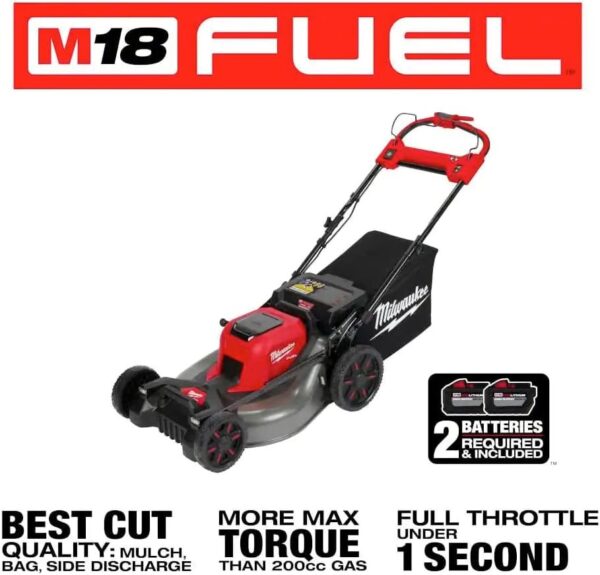 Milwaukee 2823-20 M18 Fuel Self-Propelled Dual Battery 21-in Walk Behind Mower