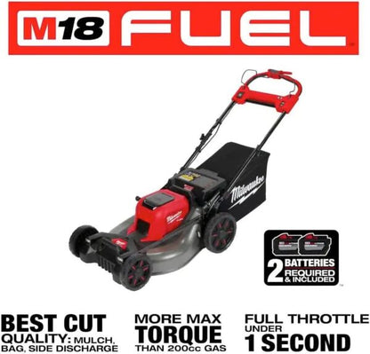 Milwaukee 2823-20 M18 Fuel Self-Propelled Dual Battery 21-in Walk Behind Mower