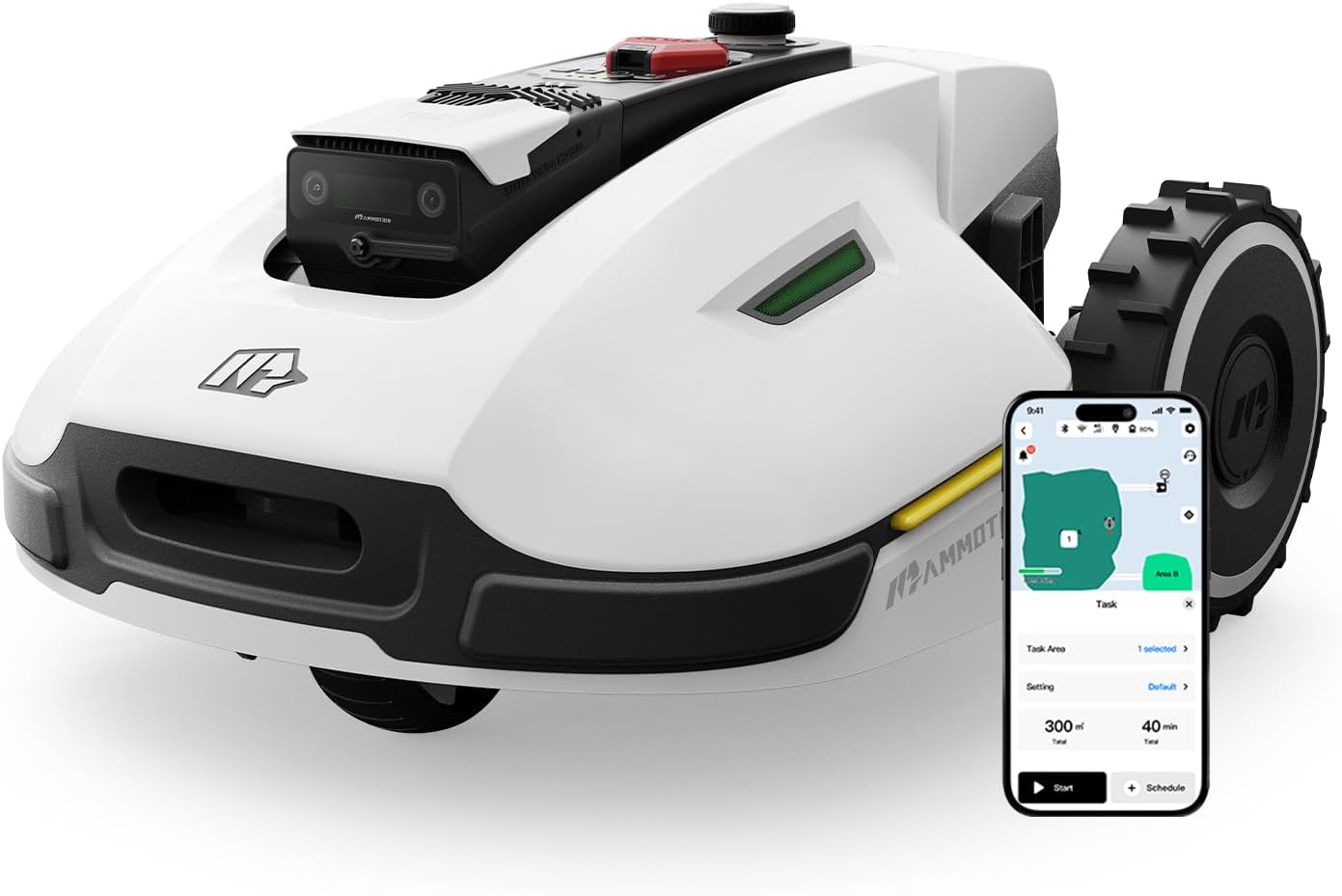 MAMMOTION YUKA 2000 Robot Lawn Mower, Perimeter Wire Free, Recommended 2000 m², Max.2400 m², Equipped with ​UltraSense AI Vision, Handles ​45% Slopes, Cutting Heights 20-90mm, Automatic Mapping