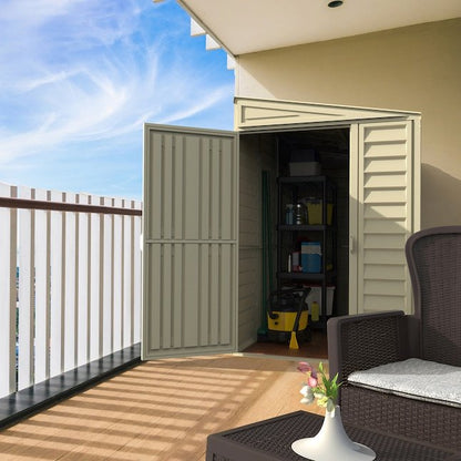 DuraMax Building Products 4-ft x 8-ft Sidemate Off-white Lean-to Vinyl Storage Shed