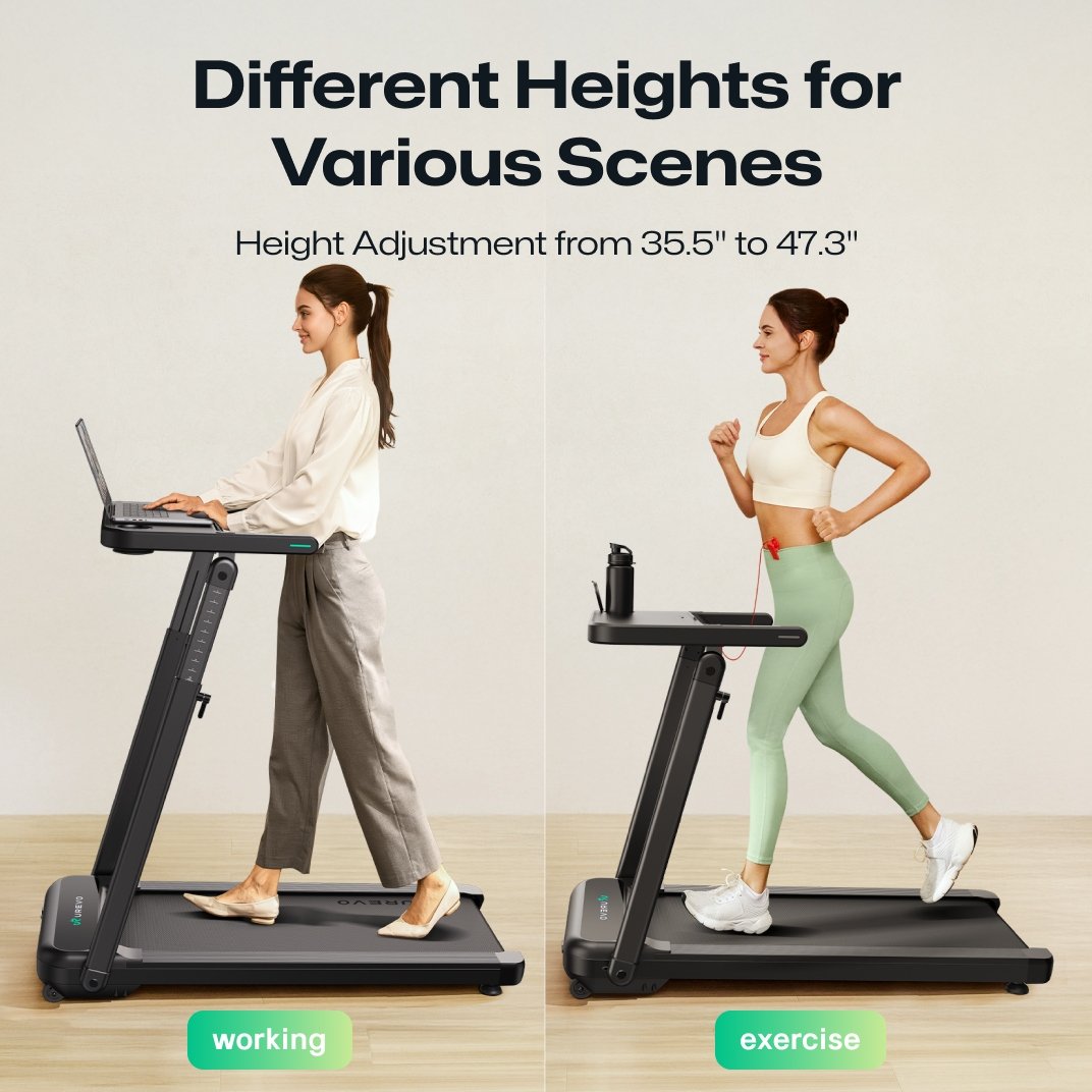 Urevo Foldi 3S Treadmill with Adjustable Desk
