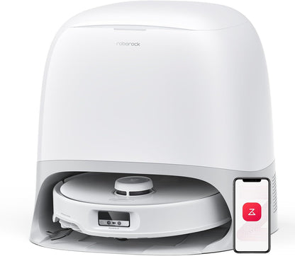 roborock Qrevo Curv Vacuum Robot, 18500PA Suction, 0 Tangle, Main DuoDivide/Side Brushes, FlexiArm Arc Self-Cleaning/Drying FlexiArm Mop, AdaptiLift Chassis, Self-Emptying