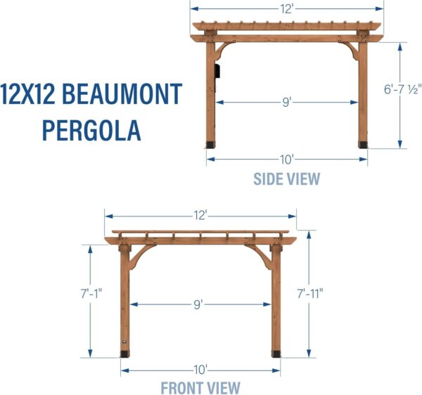 Backyard Discovery Beaumont Freestanding Pergola 2101579COM