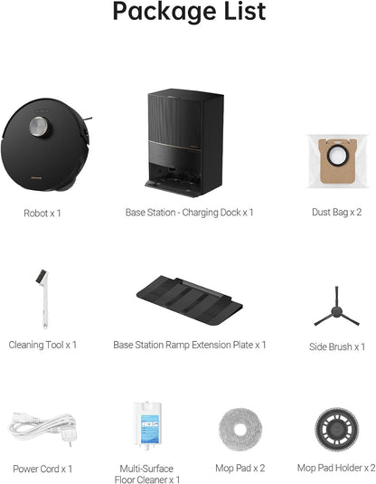 DREAME L30 Ultra Robot Vacuum Cleaner, 57.8°C Hot Water Mop Self-Cleaning, Mop Self-Drying, Mop Extend, Lifting, Refilling, Auto Empty, 7300Pa Suction Power, AI Action and 3D Navigation