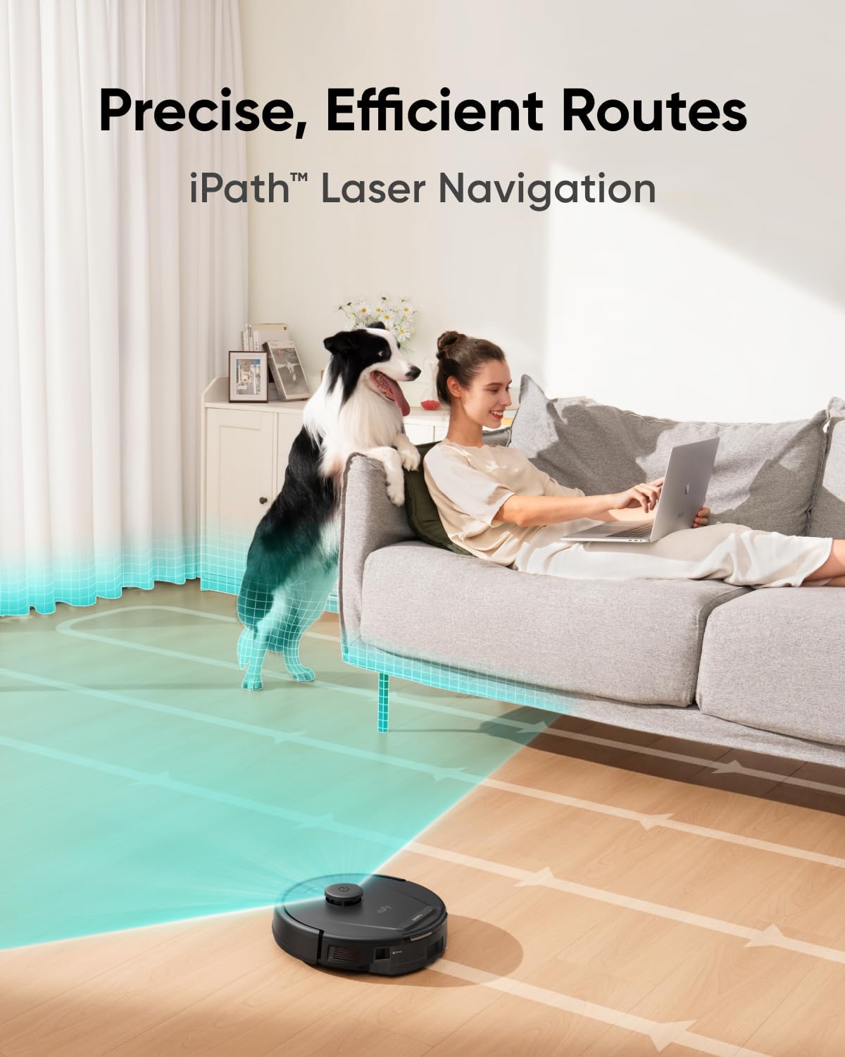 eufy L60 Robot Vacuum Cleaner, Dust,iPath Laser Navigation